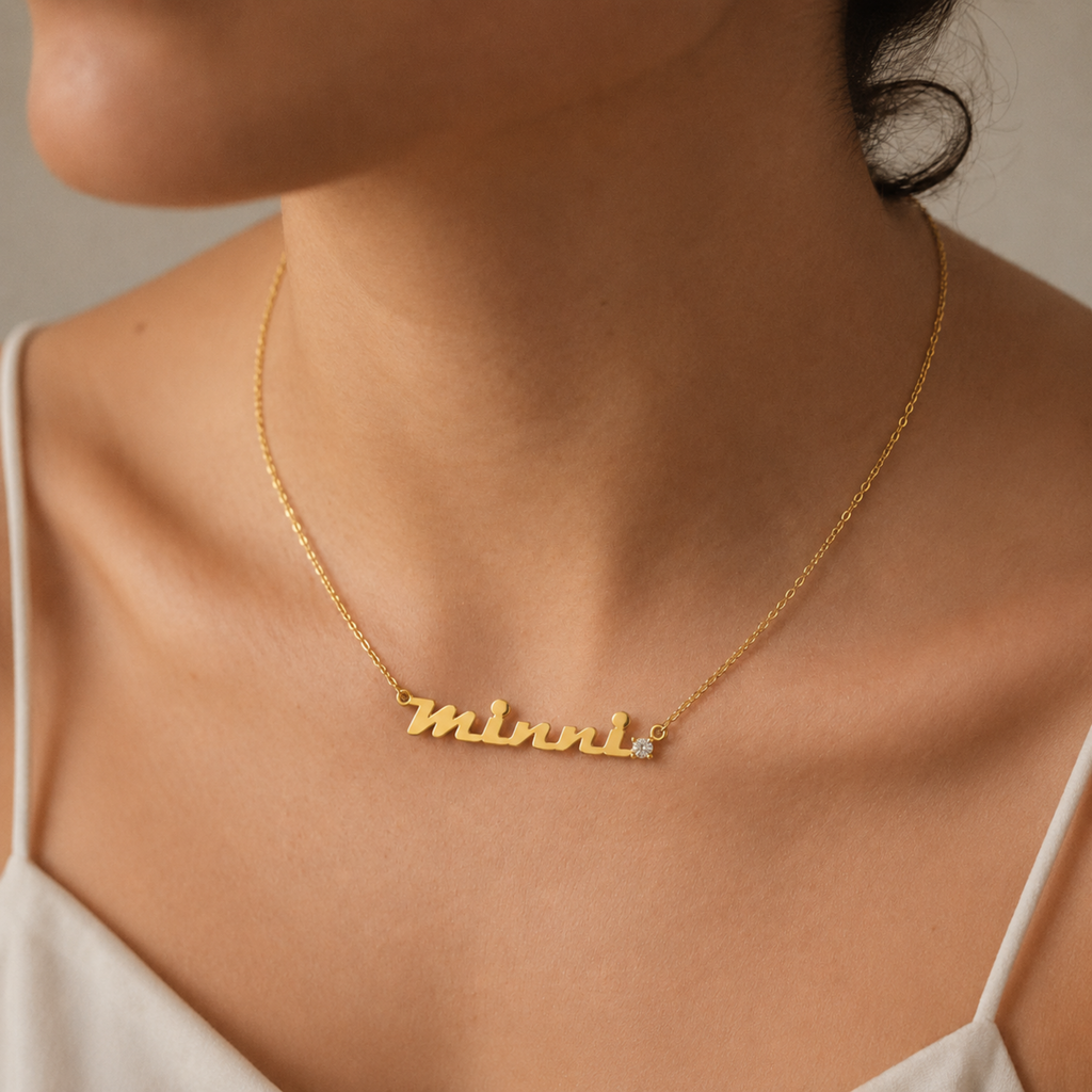 Diamond Accent Name Necklace