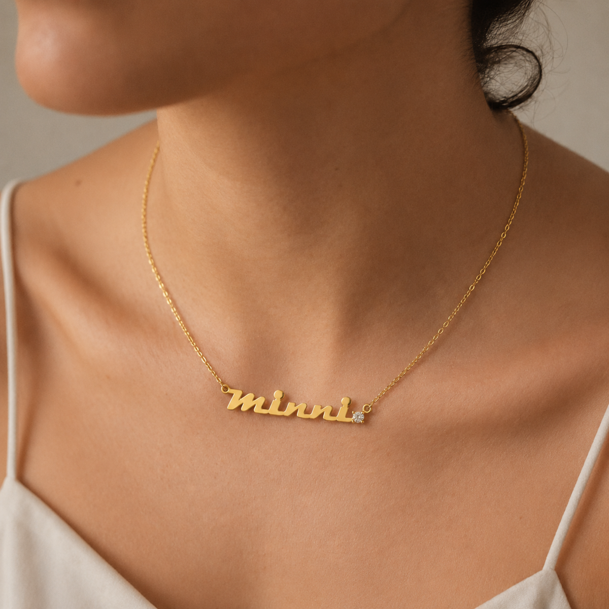 Diamond Accent Name Necklace