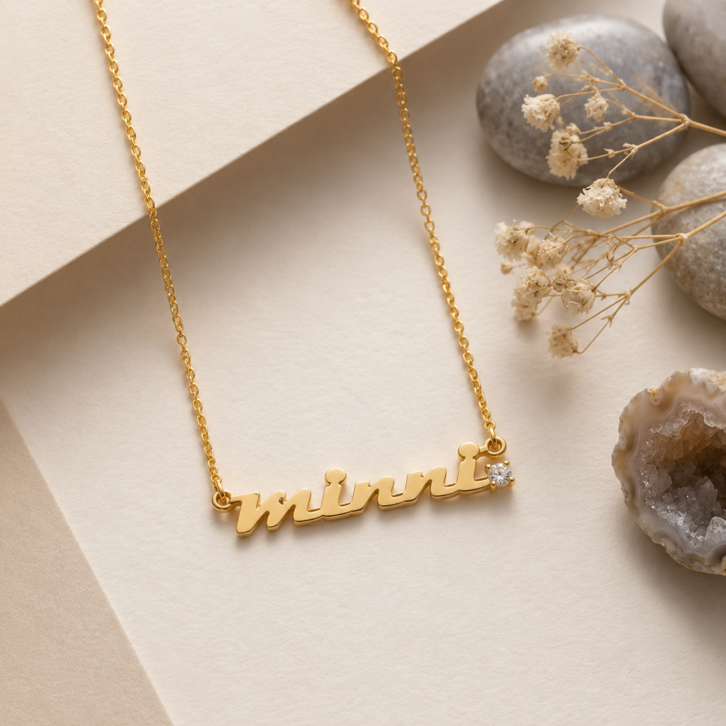 Diamond Accent Name Necklace
