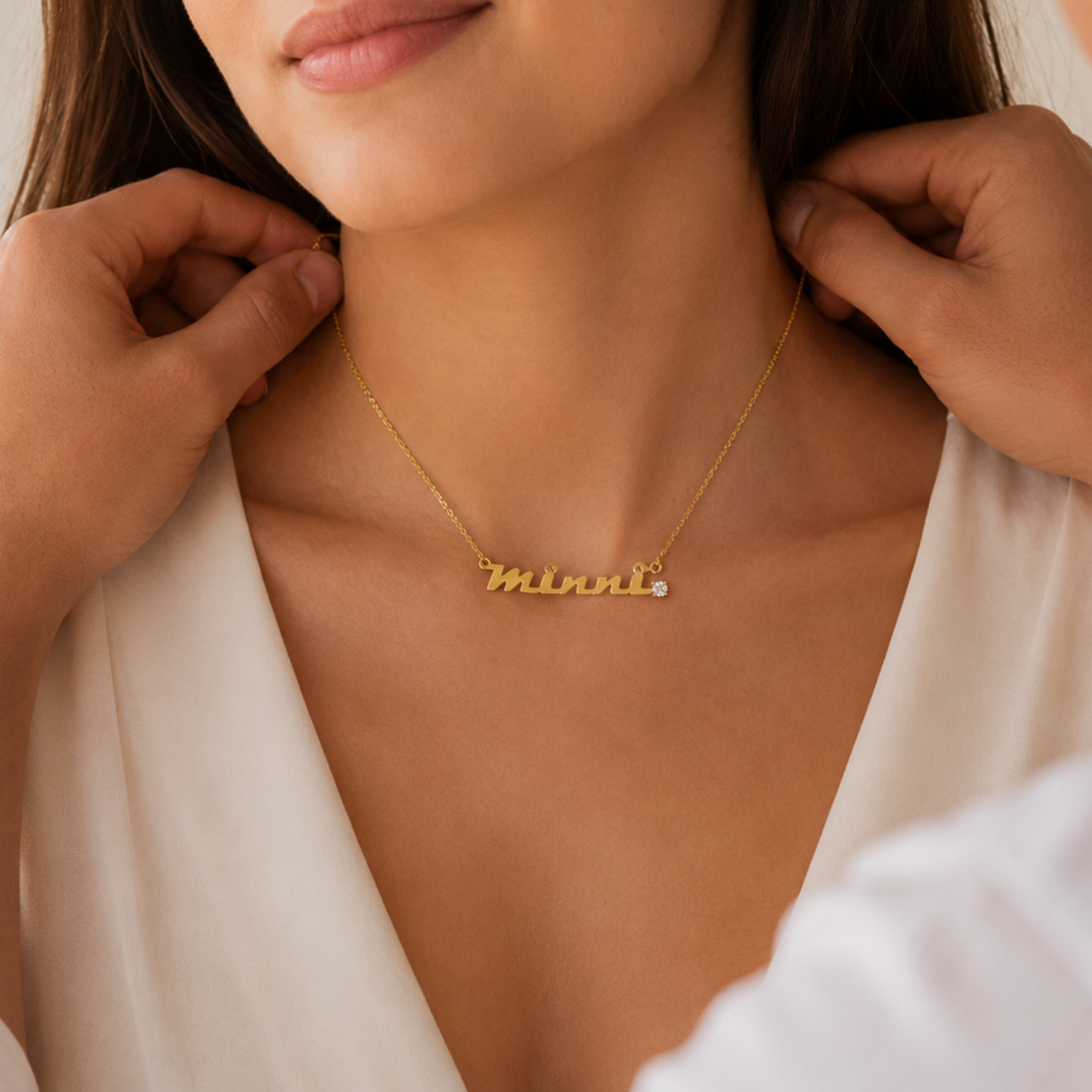 Diamond Accent Name Necklace