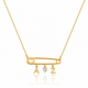 Golden Initial Pin Necklace
