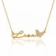 Name Necklace With Wings