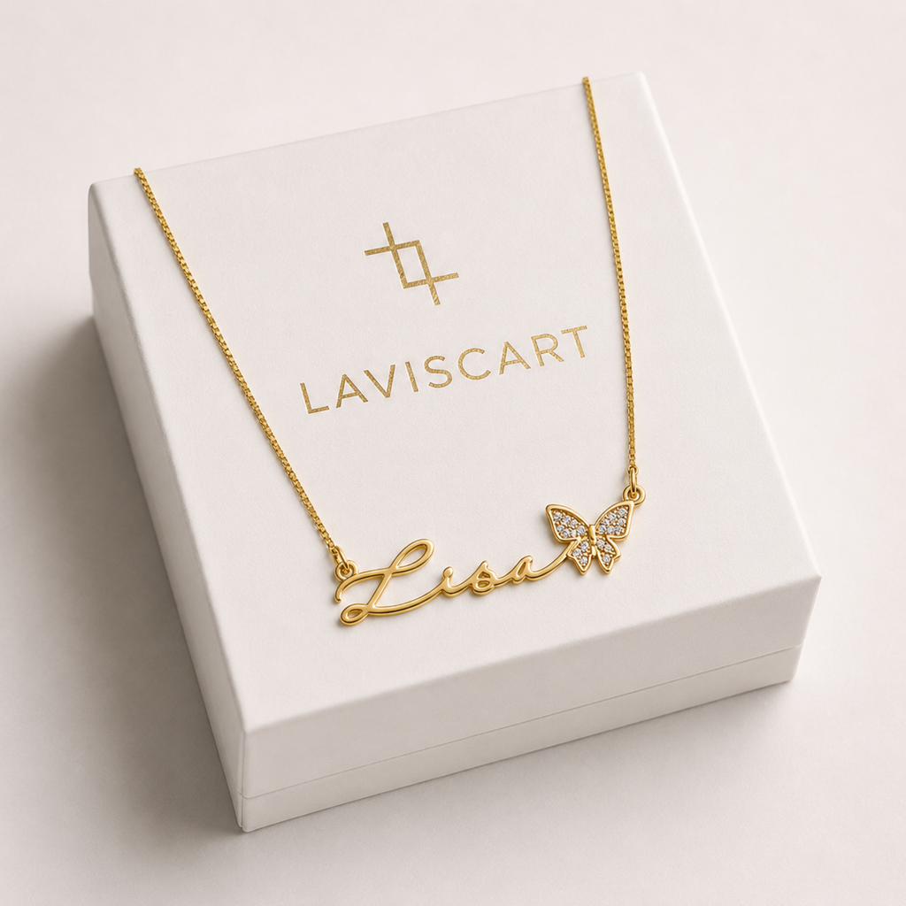 Name Necklace With Wings
