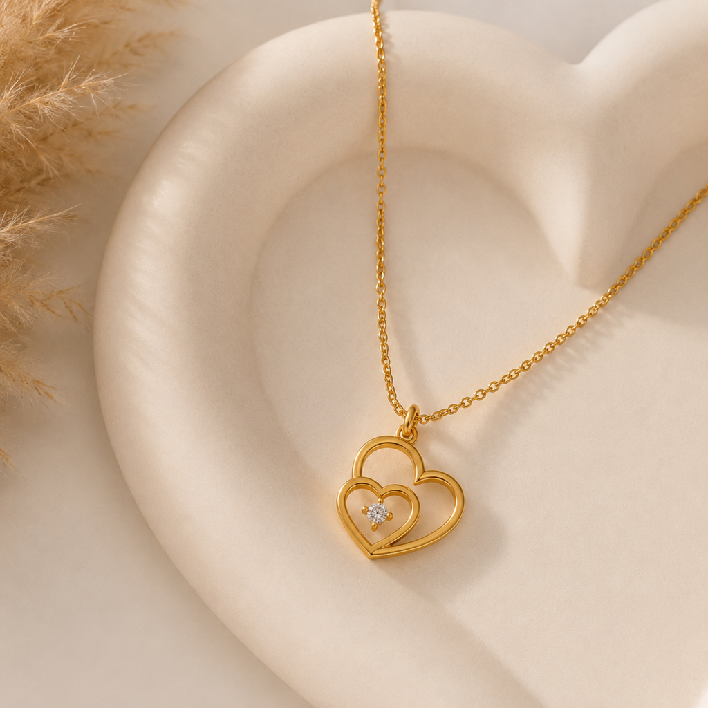 Double Heart Necklace