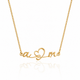 Couple Initial Heart Necklace